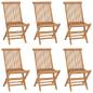 Preview: ARDEBO.de - Klappbare Gartenstühle 6 Stk. Massivholz Teak