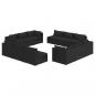 Preview: 12-tlg. Garten-Lounge-Set mit Kissen Poly Rattan Schwarz