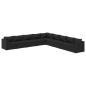 Preview: 9-tlg. Garten-Lounge-Set mit Kissen Poly Rattan Schwarz