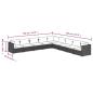 Preview: 9-tlg. Garten-Lounge-Set mit Kissen Poly Rattan Schwarz