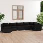 Preview: ARDEBO.de - 7-tlg. Garten-Lounge-Set mit Kissen Poly Rattan Schwarz