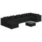 Preview: 8-tlg. Garten-Lounge-Set mit Kissen Poly Rattan Schwarz