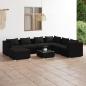 Preview: ARDEBO.de - 8-tlg. Garten-Lounge-Set mit Kissen Poly Rattan Schwarz