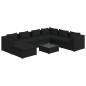 Preview: 8-tlg. Garten-Lounge-Set mit Kissen Poly Rattan Schwarz