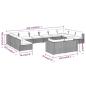 Preview: 12-tlg. Garten-Lounge-Set mit Kissen Schwarz Poly Rattan