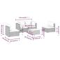 Preview: 5-tlg. Garten-Lounge-Set mit Kissen Poly Rattan Schwarz