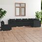 Preview: ARDEBO.de - 6-tlg. Garten-Lounge-Set mit Kissen Poly Rattan Schwarz