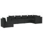 Preview: 6-tlg. Garten-Lounge-Set mit Kissen Poly Rattan Schwarz