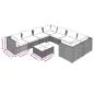 Preview: 9-tlg. Garten-Lounge-Set mit Kissen Poly Rattan Schwarz
