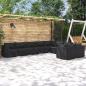 Preview: ARDEBO.de - 9-tlg. Garten-Lounge-Set mit Kissen Poly Rattan Schwarz