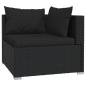 Preview: 12-tlg. Garten-Lounge-Set mit Kissen Poly Rattan Schwarz