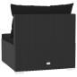 Preview: 3-Sitzer-Sofa mit Kissen Schwarz Poly Rattan