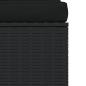 Preview: 3-Sitzer-Sofa mit Kissen Schwarz Poly Rattan