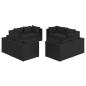 Preview: 8-tlg. Garten-Lounge-Set mit Kissen Poly Rattan Schwarz