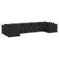 Preview: 7-tlg. Garten-Lounge-Set mit Kissen Poly Rattan Schwarz