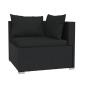 Preview: 2-Sitzer-Sofa mit Kissen Schwarz Poly Rattan