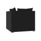 Preview: 2-Sitzer-Sofa mit Kissen Schwarz Poly Rattan