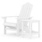 Preview: Adirondack-Gartenstuhl mit Tisch HDPE Weiß