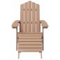 Preview: Adirondack-Gartenstühle 2 Stk. mit Hockern HDPE Braun