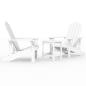 Preview: Adirondack-Gartenstühle mit Tisch HDPE Weiß