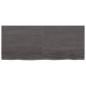 Preview: Wandregal Dunkelbraun 120x50x(2-4)cm Massivholz Eiche Behandelt