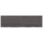 Preview: Wandregal Dunkelbraun 140x40x(2-4)cm Massivholz Eiche Behandelt