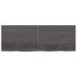 Preview: Wandregal Dunkelbraun 140x50x(2-6)cm Massivholz Eiche Behandelt