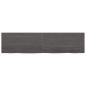 Preview: Wandregal Dunkelbraun 160x40x(2-4)cm Massivholz Eiche Behandelt