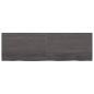Preview: Wandregal Dunkelbraun 160x50x(2-4)cm Massivholz Eiche Behandelt