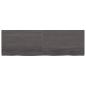 Preview: Wandregal Dunkelbraun 160x50x(2-6)cm Massivholz Eiche Behandelt