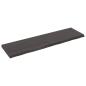 Preview: ARDEBO.de - Wandregal Dunkelbraun 180x50x(2-6)cm Massivholz Eiche Behandelt