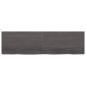 Preview: Wandregal Dunkelbraun 180x50x(2-6)cm Massivholz Eiche Behandelt