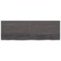 Preview: Wandregal Dunkelbraun 180x60x(2-6)cm Massivholz Eiche Behandelt
