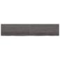 Preview: Wandregal Dunkelbraun 200x40x(2-4)cm Massivholz Eiche Behandelt