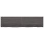 Preview: Wandregal Dunkelbraun 200x50x(2-4)cm Massivholz Eiche Behandelt