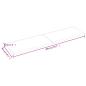 Preview: Wandregal Dunkelbraun 200x50x(2-4)cm Massivholz Eiche Behandelt