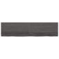 Preview: Wandregal Dunkelbraun 200x50x(2-6)cm Massivholz Eiche Behandelt