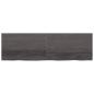 Preview: Wandregal Dunkelbraun 200x60x(2-4)cm Massivholz Eiche Behandelt