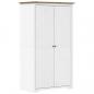 Preview: Kleiderschrank BODO Weiß und Braun 99x53,5x173 cm Kiefernholz