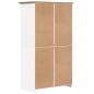 Preview: Kleiderschrank BODO Weiß und Braun 99x53,5x173 cm Kiefernholz