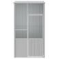 Preview: Voliere Grau 115x78x200 cm Verzinkter Stahl