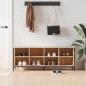 Preview: ARDEBO.de - Schuhregal Sonoma-Eiche 131x35x50 cm Holzwerkstoff