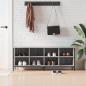 Preview: ARDEBO.de - Schuhregal Grau Sonoma 131x35x50 cm Holzwerkstoff