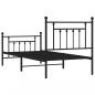 Preview: Bettgestell mit Kopf- und Fußteil Metall Schwarz 90x190 cm