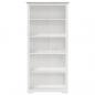 Preview: Bücherregal BODO Weiß 80x38x180 cm Massivholz Kiefer 5 Fächer