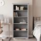 Preview: ARDEBO.de - Bücherregal BODO Grau 80x38x180 cm Massivholz Kiefer 5 Fächer