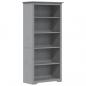 Preview: Bücherregal BODO Grau 80x38x180 cm Massivholz Kiefer 5 Fächer