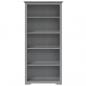 Preview: Bücherregal BODO Grau 80x38x180 cm Massivholz Kiefer 5 Fächer