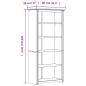 Preview: Bücherregal BODO Grau 80x38x180 cm Massivholz Kiefer 5 Fächer