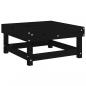 Preview: Gartenhocker mit Kissen Schwarz Massivholz Kiefer